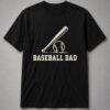 Baseball Dad Bat And Ball Unisex T-Shirt - Black